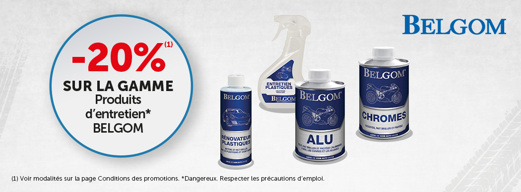 -20% sur la gamme produits d'entretien BELGOM -20% sur la gamme produits d'entretien BELGOM