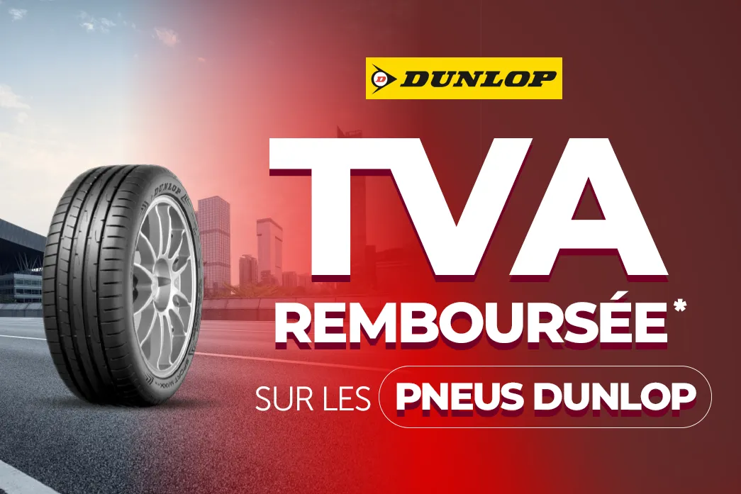 Pneus Dunlop TVA remboursée