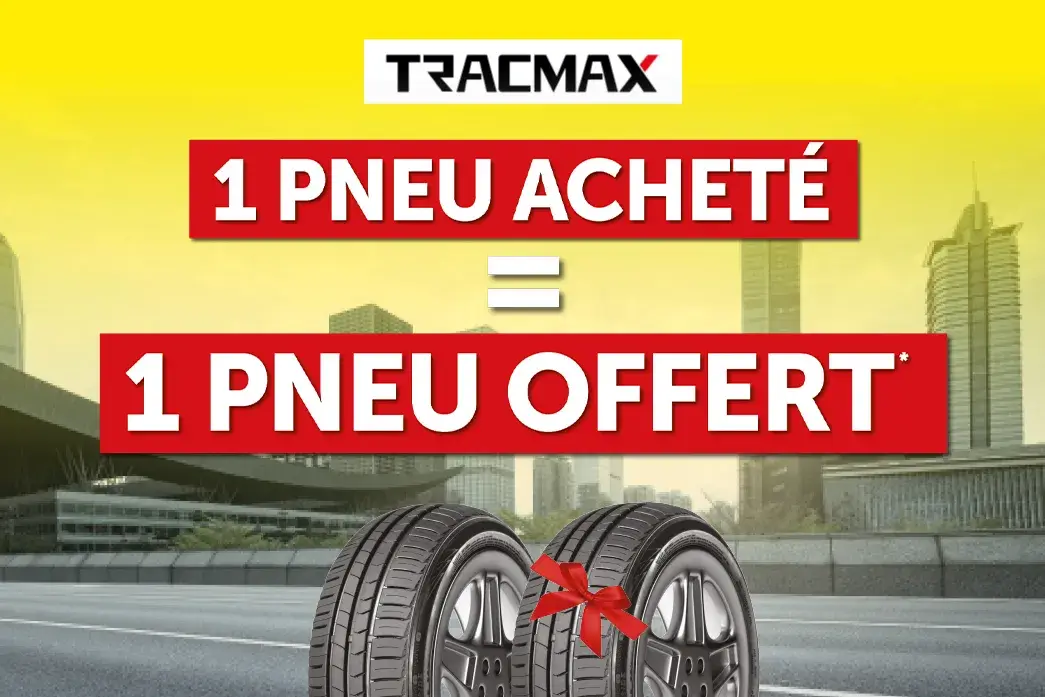 Pneus Tracmax 1 acheté = 1 offert
