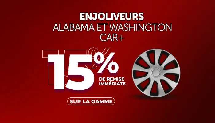 15% de remise immédiate sur les enjoliveurs CAR+