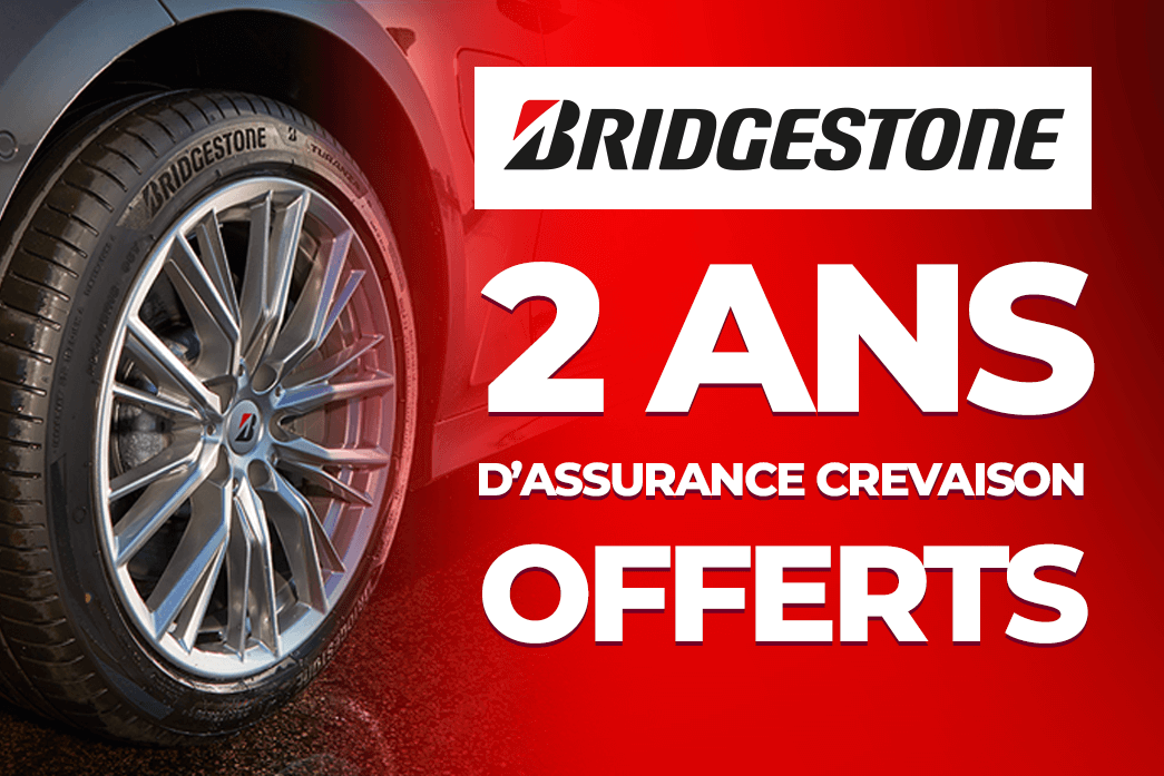 Pneus Bridgestone assurance crevaison offerte