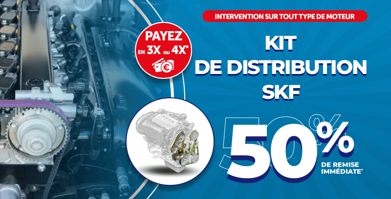 50% de remise immédiate sur le kit de distribution SKF 50% de remise immédiate sur le kit de distribution SKF