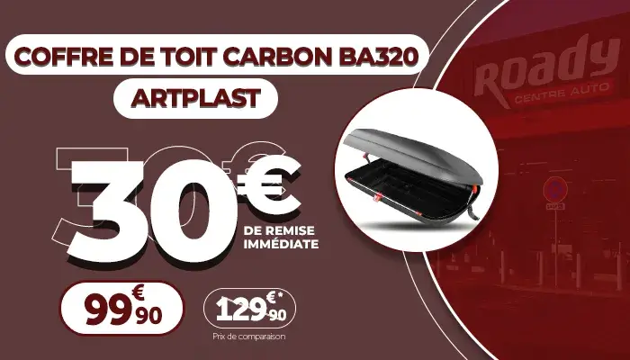Coffre de toit Artplast, 30€ de remise immédiate Coffre de toit Artplast, 30€ de remise immédiate