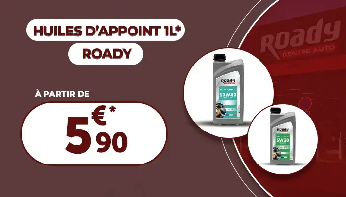 Huiles d'appoint 1L ROADY à partir de 5,90€ Huiles d'appoint 1L ROADY à partir de 5,90€