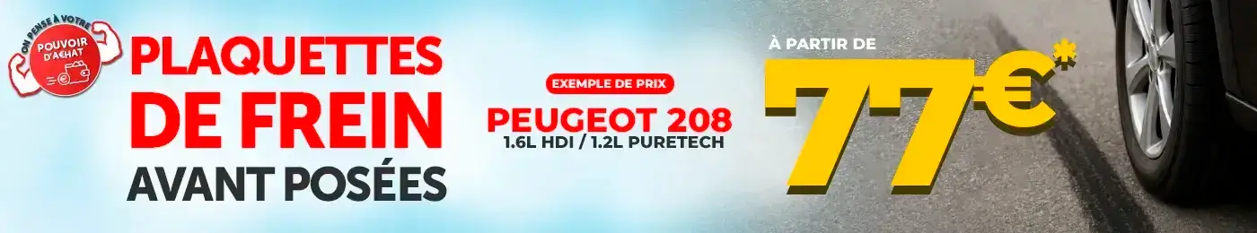 Plaquettes de freins avant posées