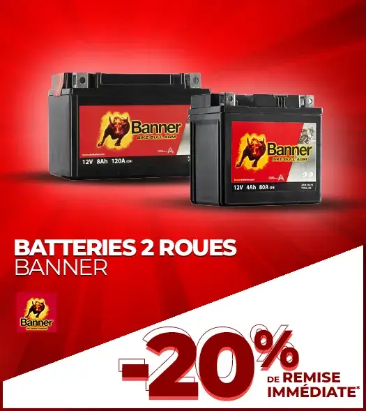 Batteries 2 roues BANNER - 20% de remise immédiate