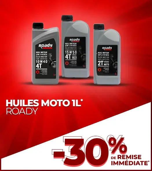 Huiles moto ROADY 1L - 30% de remise immédiate