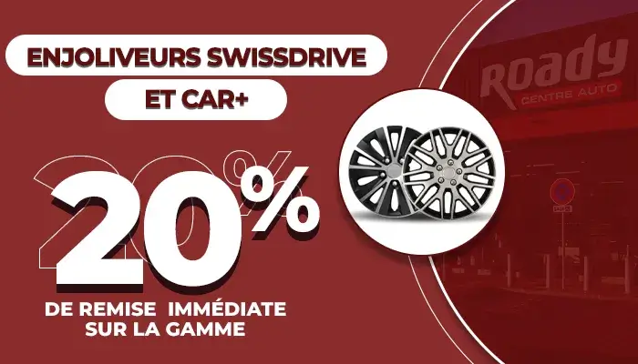 Enjoliveurs SWISSDRIVE 20% de remise immédiate