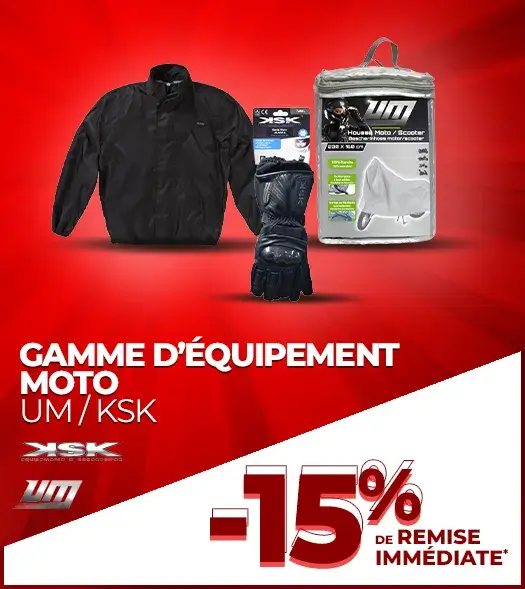 Equipements moto UM / KSK - 15% de remise immédiate