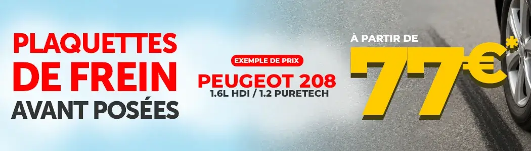 Offre plaquettes de frein avant posés Offre plaquettes de frein avant posés