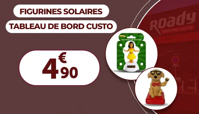 Figurines solaires tableau de bord CUSTO