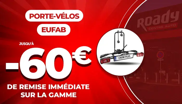 Porte-vélos EUFAB - Jusqu'à 60€ de remise immédiate