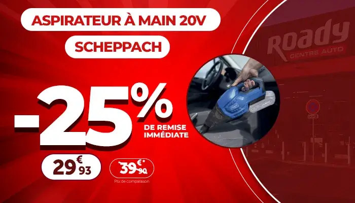 Aspirateur à main SCHEPPACH - 25% de remise immédiate