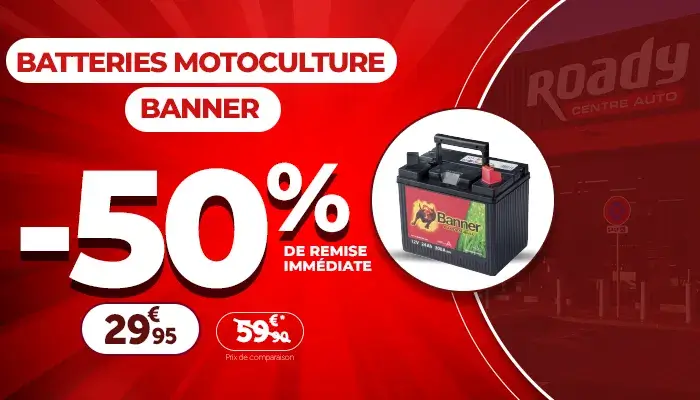 Batterie motoculture BANNER - 50% de remise immédiate