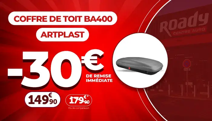 Coffre de toit BA400 ARTPLAST - 30€ de remise immédiate