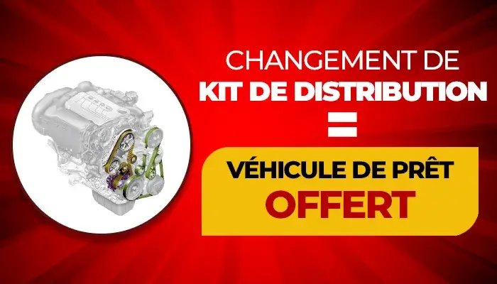 Changement kit de distribution - Véhicule de prêt offert