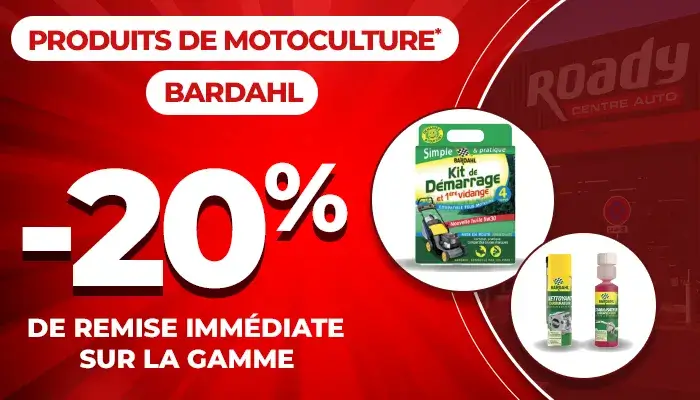Gamme produits motoculture BARDAHL - 20% de remise immédiate