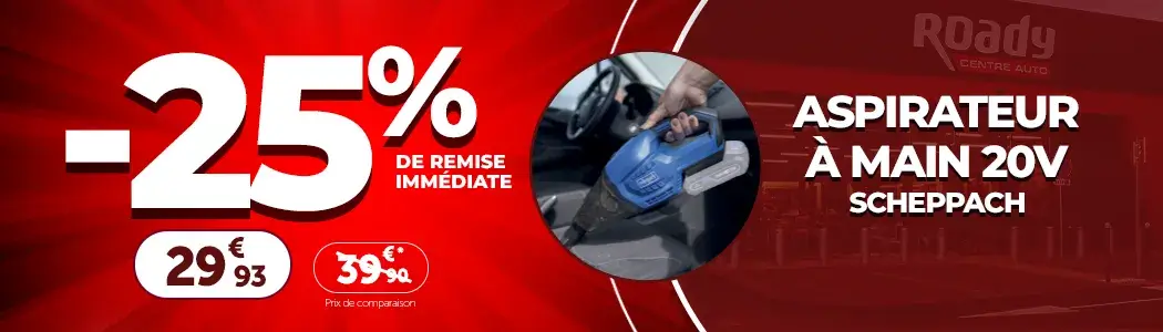 Aspirateur à main SCHEPPACH - 25% de remise immédiate