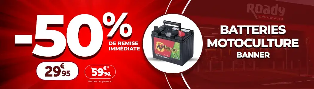 Batterie motoculture BANNER - 50% de remise immédiate