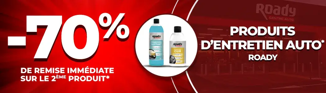 Produits d'entretien ROADY - 70% de remise sur le 2ème produit