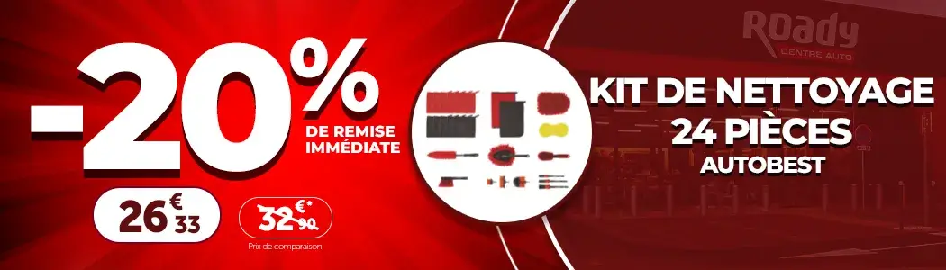 Kit de nettoyage 24 pièces AUTOBEST - 20% de remise immédiate