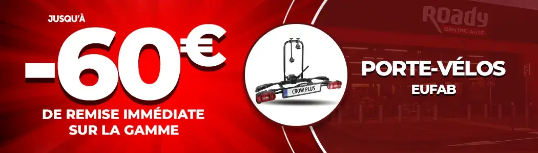 Porte-vélos EUFAB - Jusqu'à 60€ de remise immédiate Porte-vélos EUFAB - Jusqu'à 60€ de remise immédiate