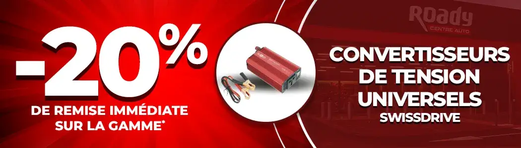 Convertisseurs de tension universels SWISSDRIVE - 20% de remise
