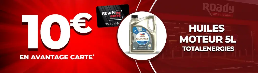 Huiles moteur 5L TotalEnergies - 10€ en avantage carte