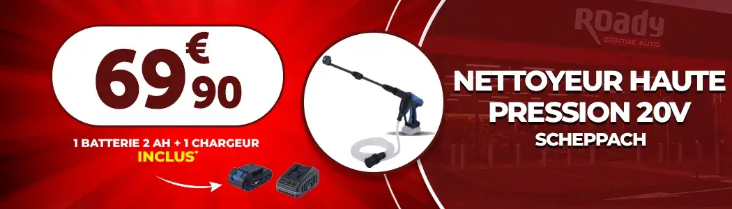 Nettoyeur haute pression 20V SCHEPPACH - batterie et chargeur inclus