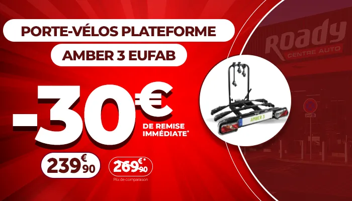 Porte-vélos plateforme Amber 3 EUFAB - 30€ de remise immédiate