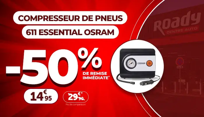 Compresseur de pneus 611 Essential OSRAM - 50% de remise immédiate