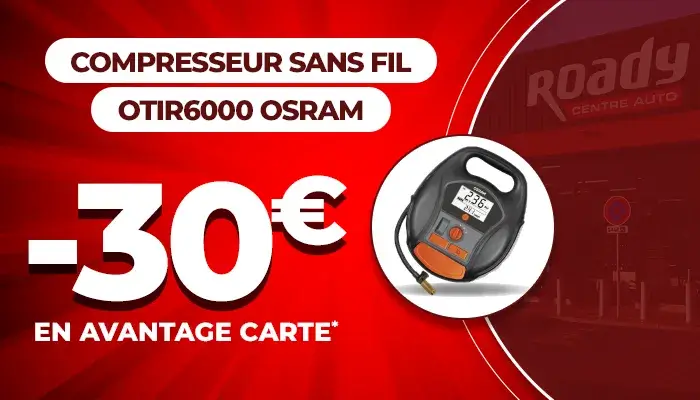 Compresseur sans fil OTIR6000 OSRAM - 30€ en avantage carte