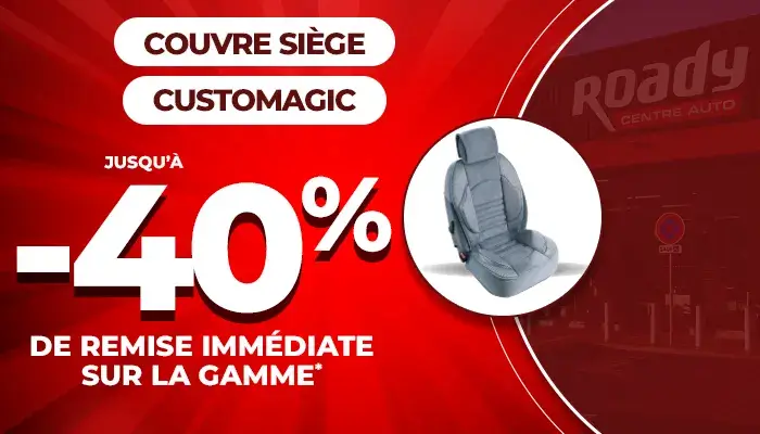 Couvre siège CUSTOMAGIC - Jusqu'à 40% de remise immédiate