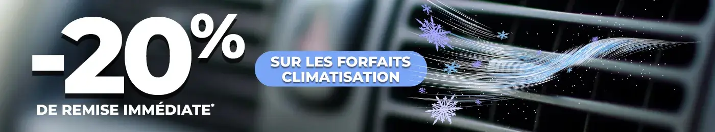 20% de remise immédiate sur les forfaits climatisation