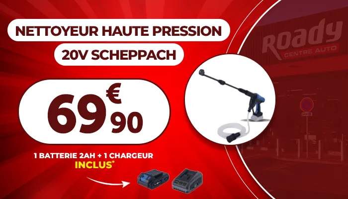 Nettoyeur haute pression 20V SCHEPPACH - batterie et chargeur inclus