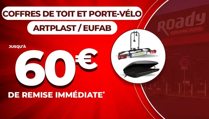 Coffres de toit et porte-vélo ARTPLAST ET EUFAB