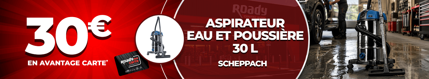 Aspirateur eau et poussière SCHEPPACH - 30€ en avantage carte