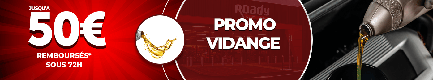 Promo vidange jusqu'à 50€ remboursé