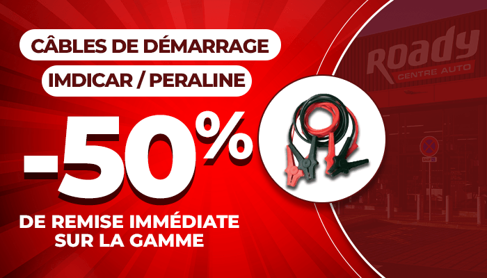 Câbles de démarrage IMDICAR, 50% de remise immédiate sur la gamme