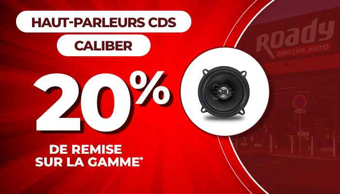 20 ù de remise immédiate sur les haut-parleurs CALIBER