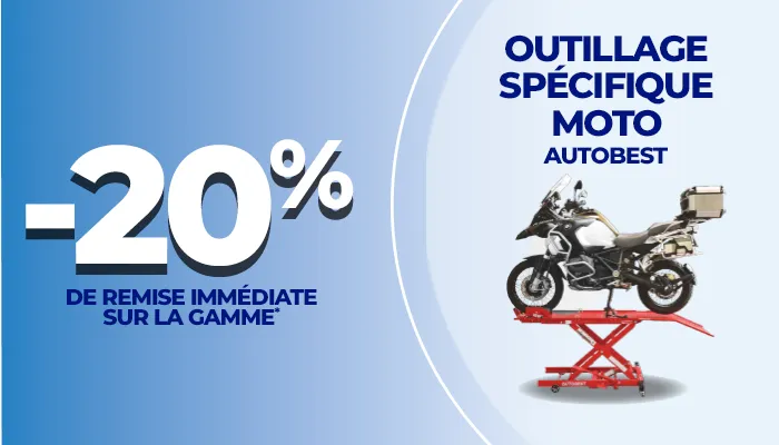 -20% de remise immédiate sur la gamme outillage spécifique moto