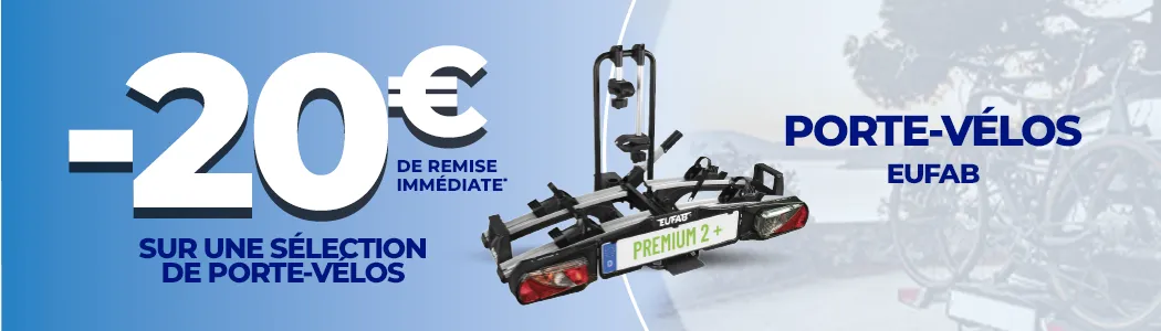 -20€ de remise immédiate sur une sélection de porte-vélos -20€ de remise immédiate sur une sélection de porte-vélos