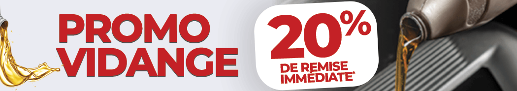 Promo vidange - 20% de remise immédiate