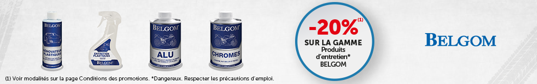 -20% sur la gamme produits d'entretien BELGOM -20% sur la gamme produits d'entretien BELGOM