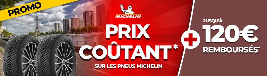 Prix coûtant sur les pneus Michelin ODR 120 €