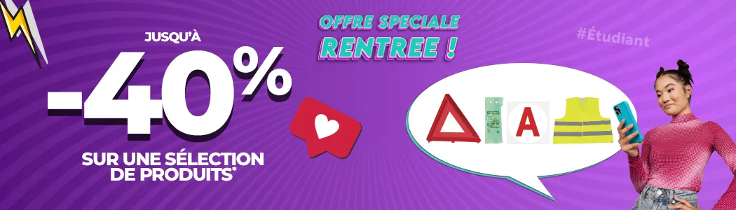 Jusqu'à -40% sur une sélection de produits spéciale rentrée