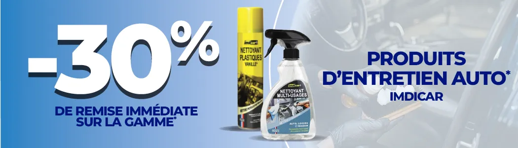 -30% de remise immédiate sur la gamme entretien IMDICAR -30% de remise immédiate sur la gamme entretien IMDICAR