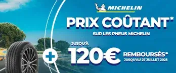 Prix coûtant sur les pneus Michelin