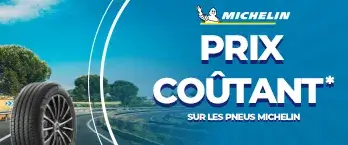 Prix coûtant sur les pneus Michelin