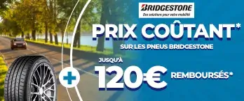 Prix coûtant sur les pneus Bridgestone